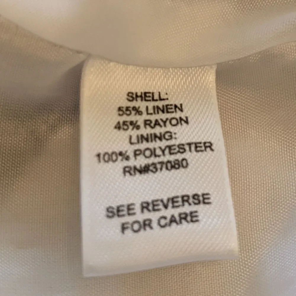 CATO Linen Skirt White Green Black Fit Flare Flower 12